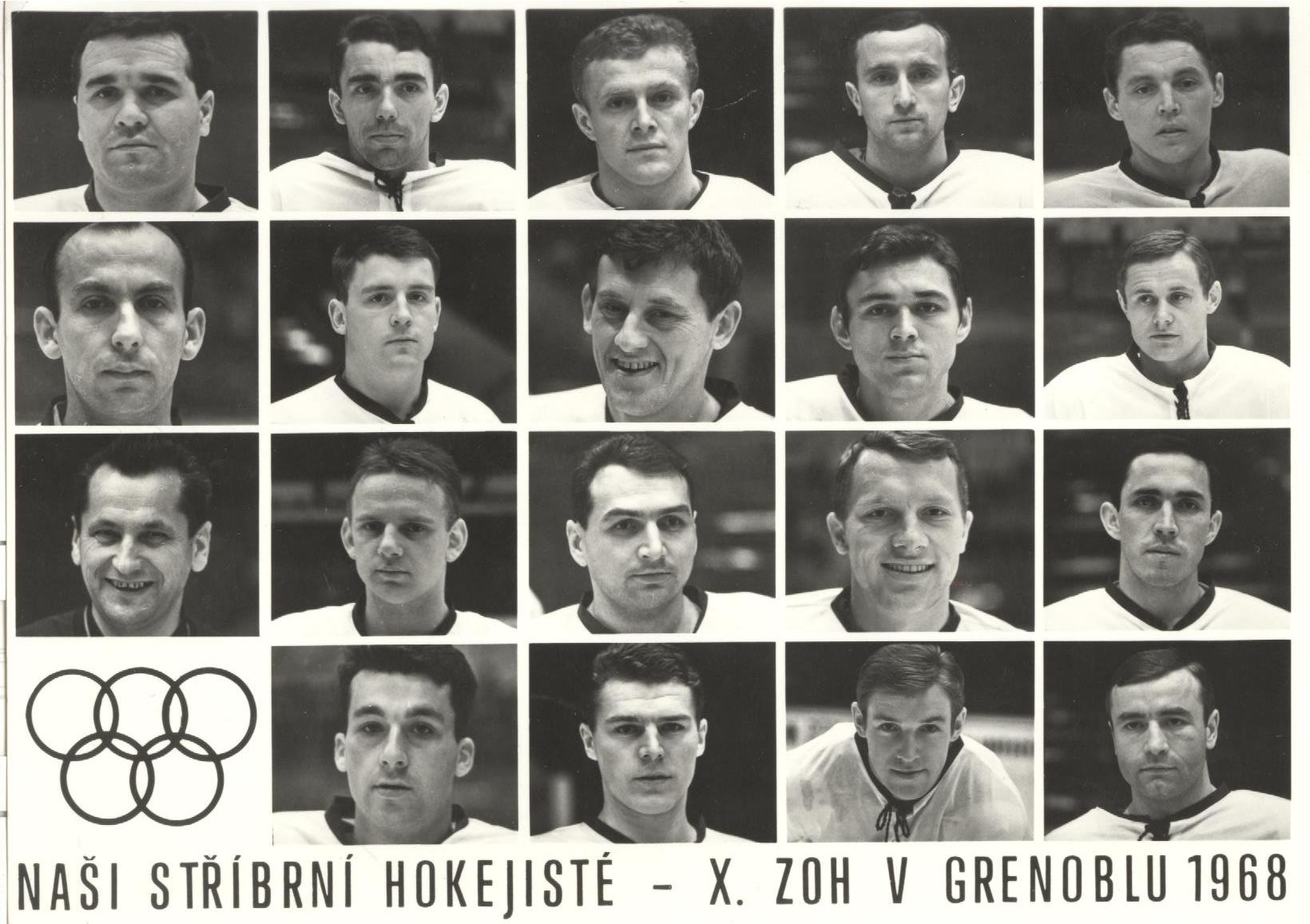 Náhledový obrázek Reprezentační hokejový tým. ZOH Grenoble 1968 - 1