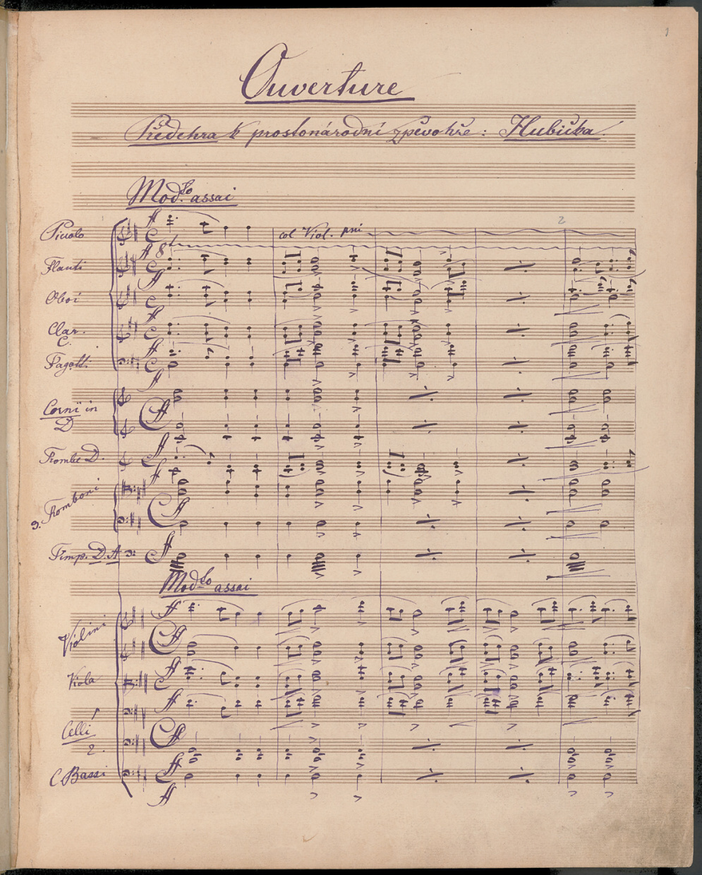 Náhledový obrázek Hubička, opera - 1