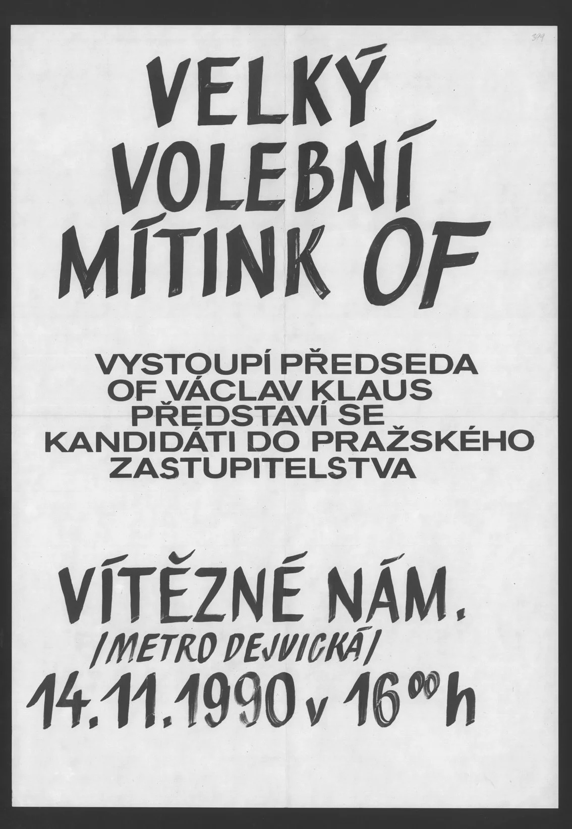 Náhledový obrázek předmětu Volební plakát