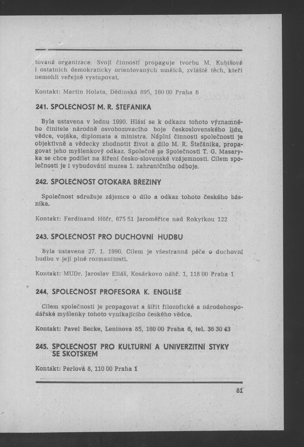 Náhledový obrázek Nově vzniklé politické a zájmové organizace - 83