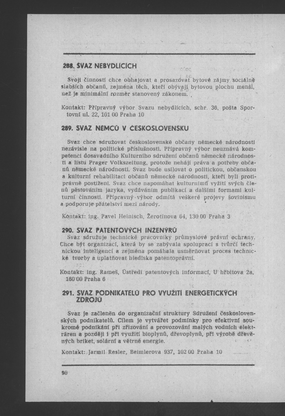 Náhledový obrázek Nově vzniklé politické a zájmové organizace - 96