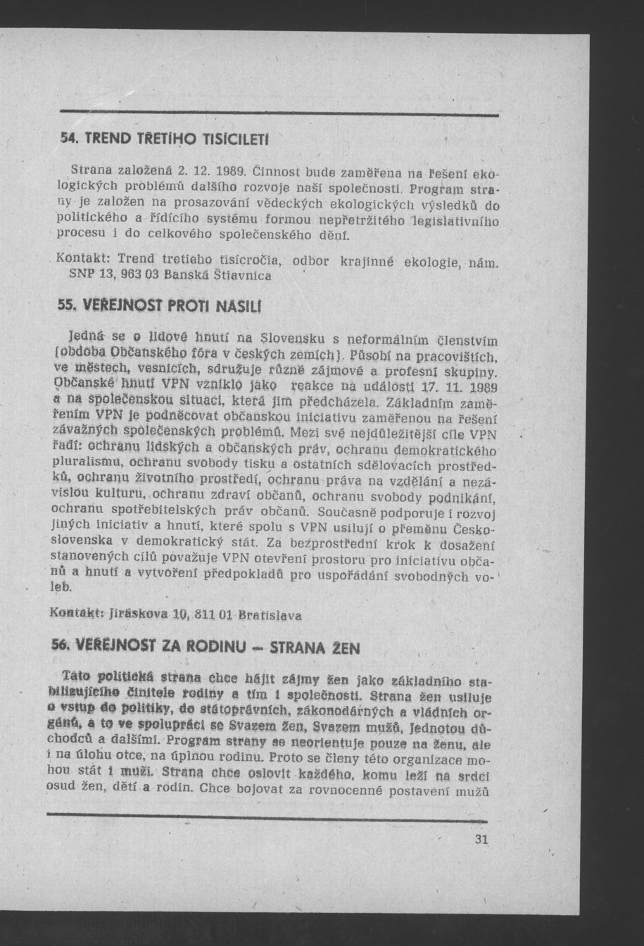 Náhledový obrázek Nově vzniklé politické a zájmové organizace - 5