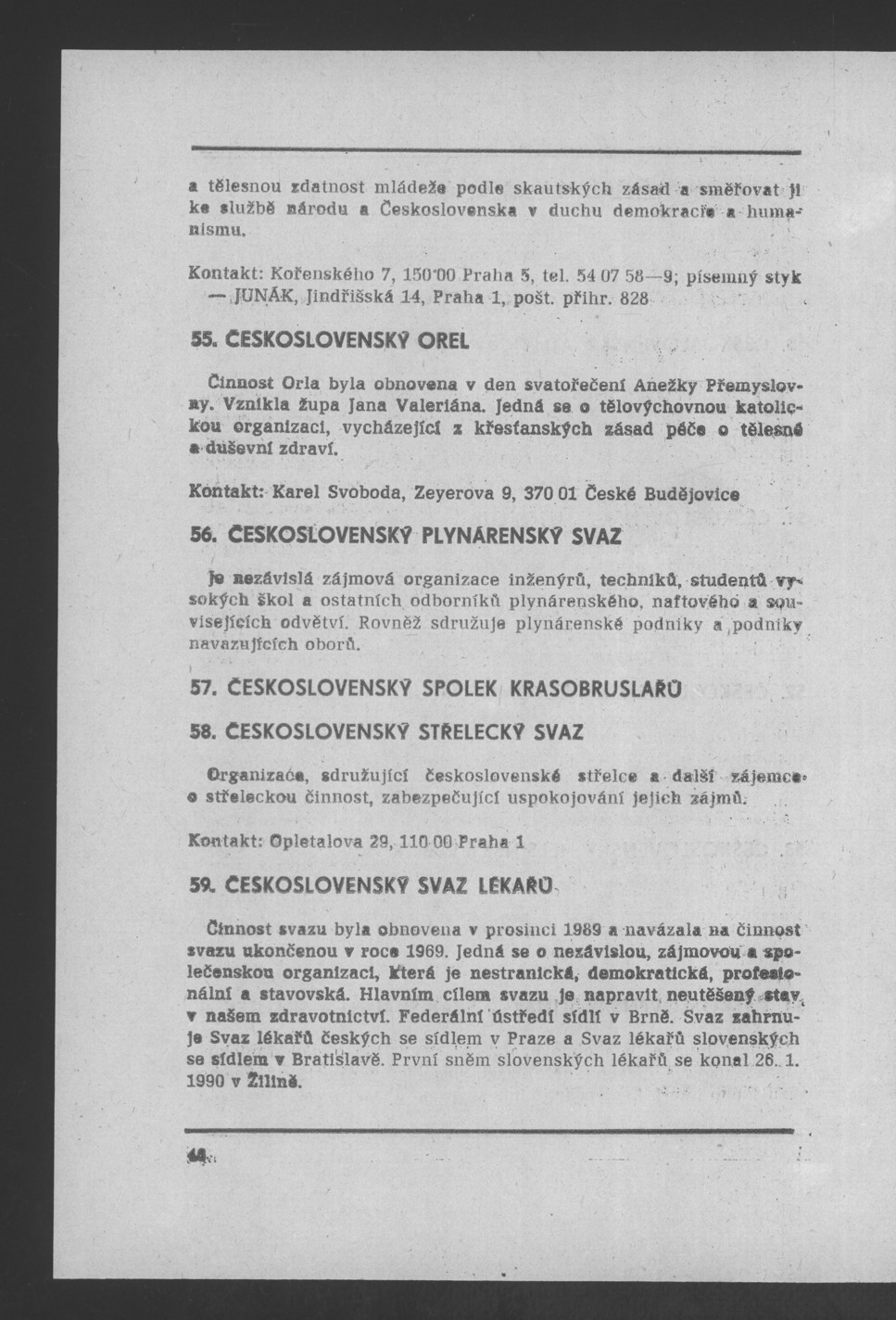 Náhledový obrázek Nově vzniklé politické a zájmové organizace - 48