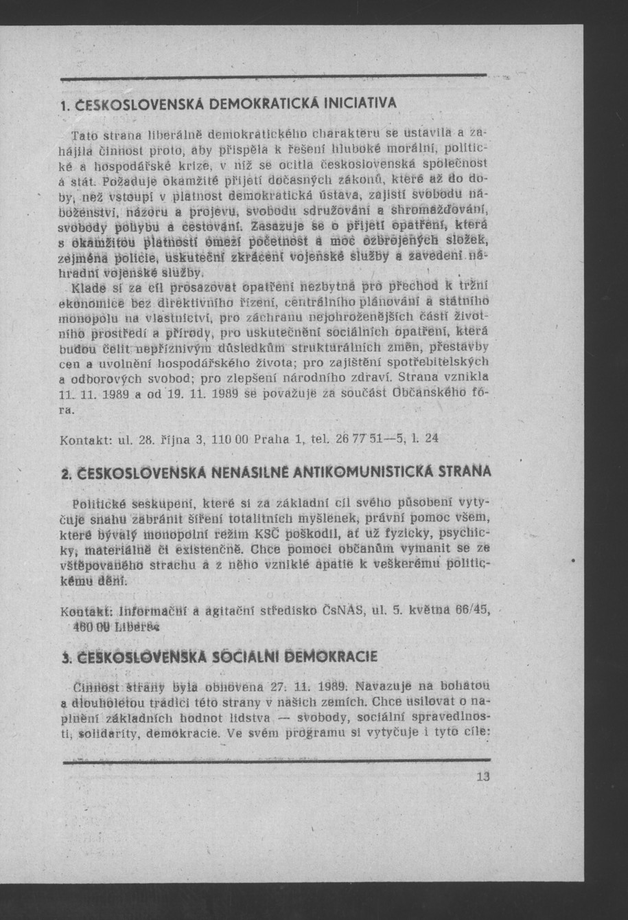 Náhledový obrázek Nově vzniklé politické a zájmové organizace - 34