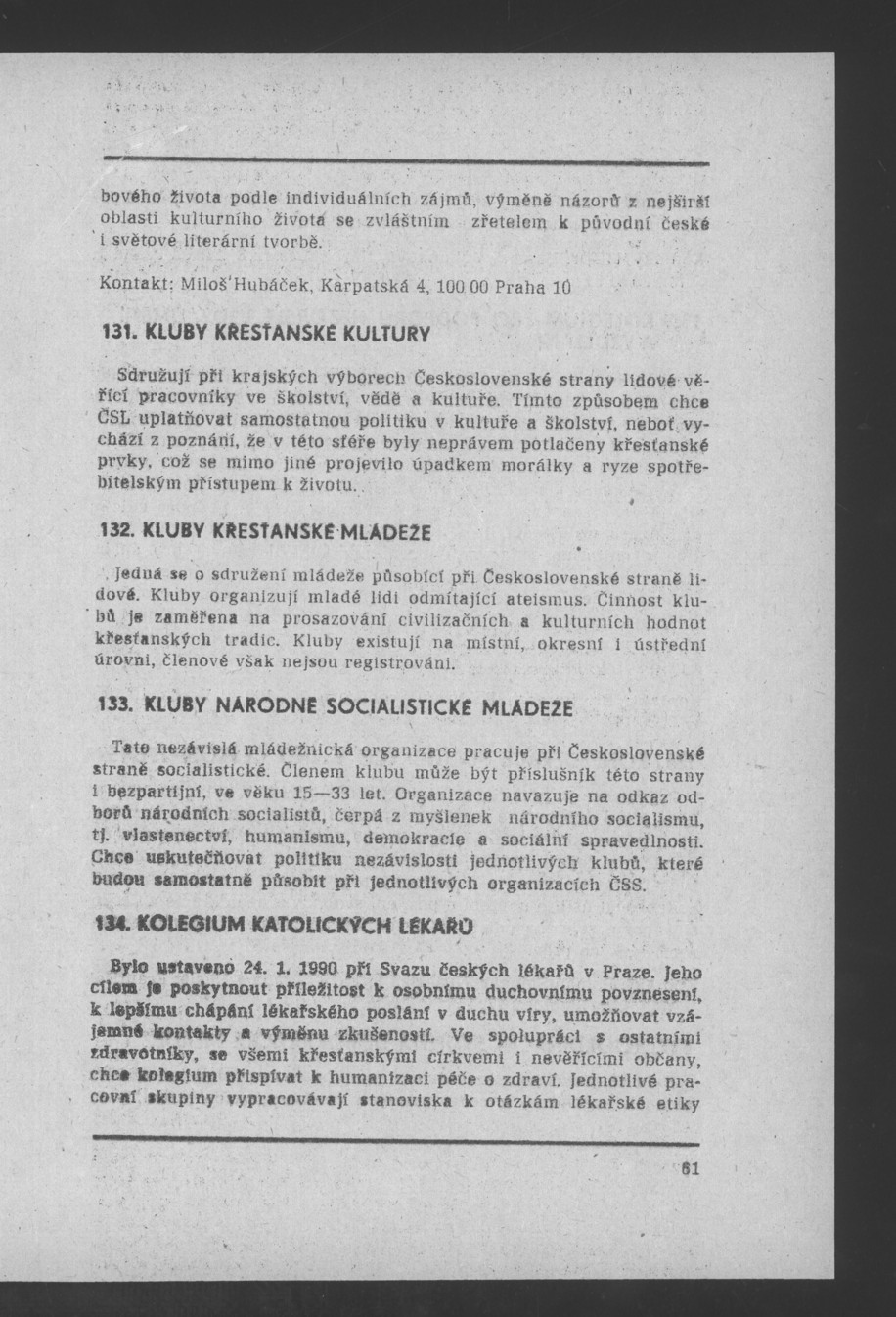 Náhledový obrázek Nově vzniklé politické a zájmové organizace - 63
