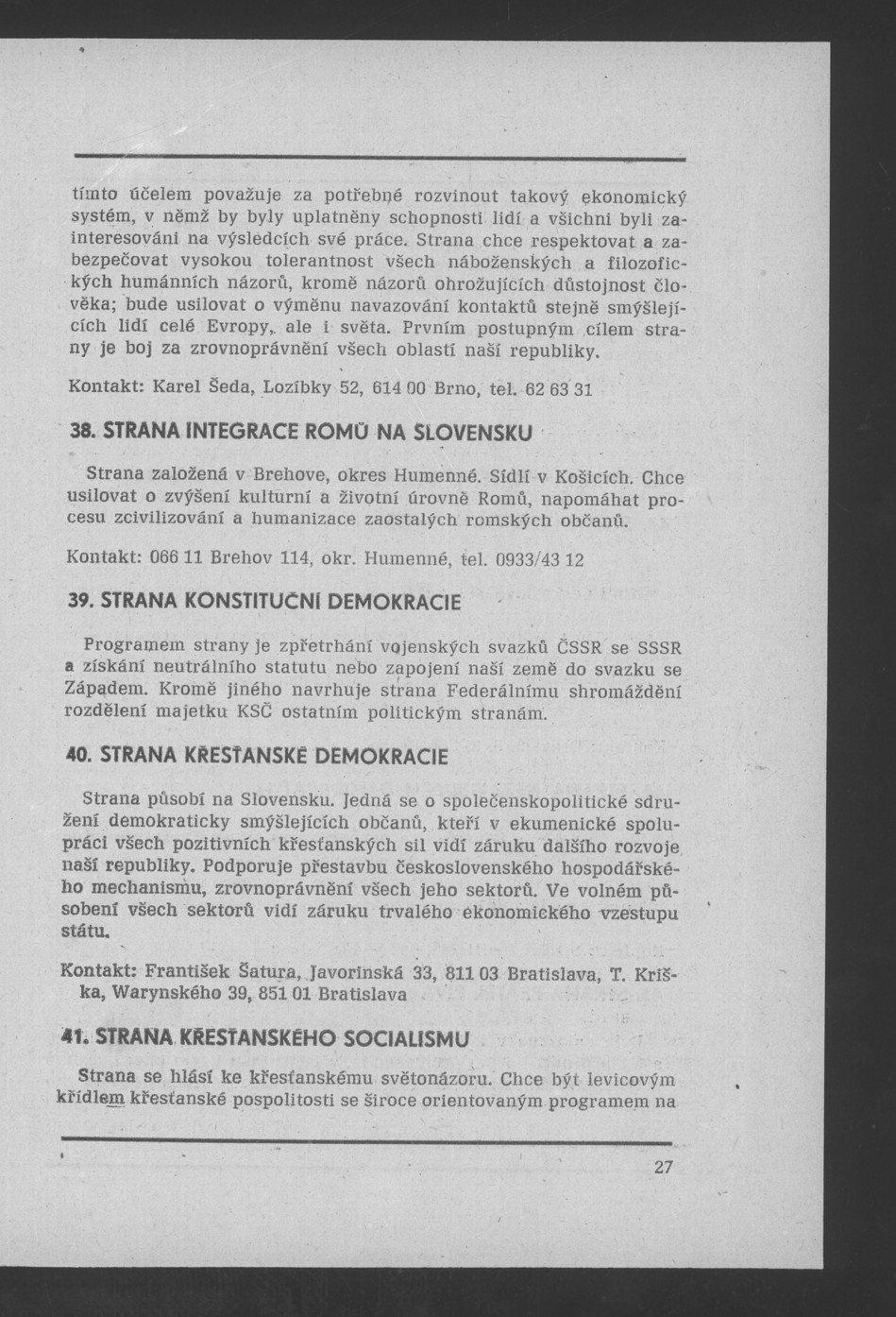 Náhledový obrázek Nově vzniklé politické a zájmové organizace - 2