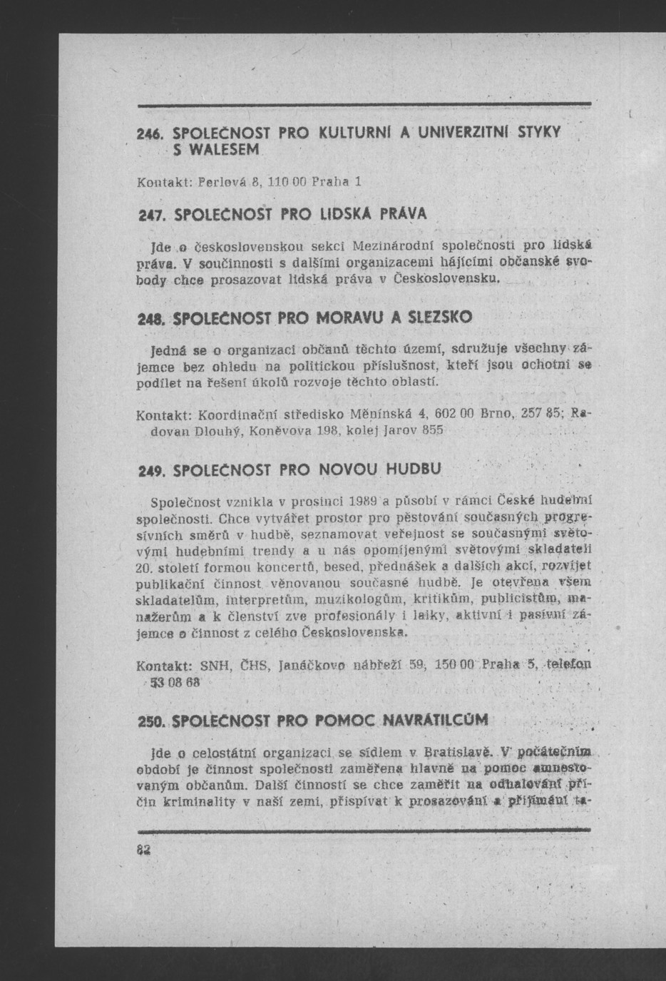 Náhledový obrázek Nově vzniklé politické a zájmové organizace - 84