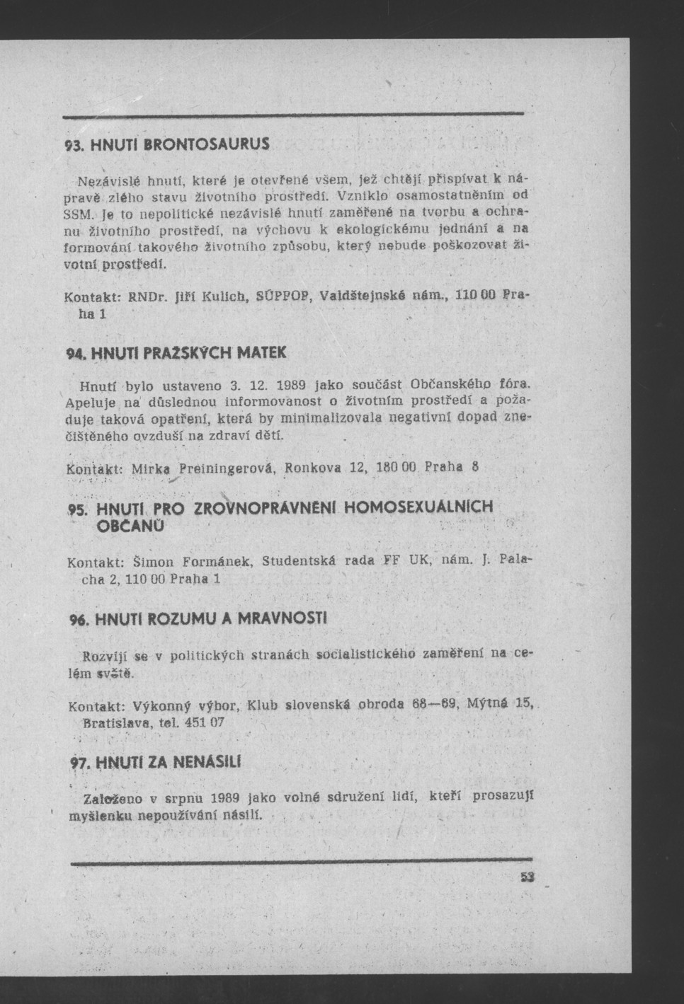 Náhledový obrázek Nově vzniklé politické a zájmové organizace - 55