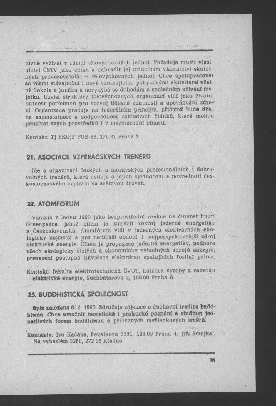 Náhledový obrázek Nově vzniklé politické a zájmové organizace - 41