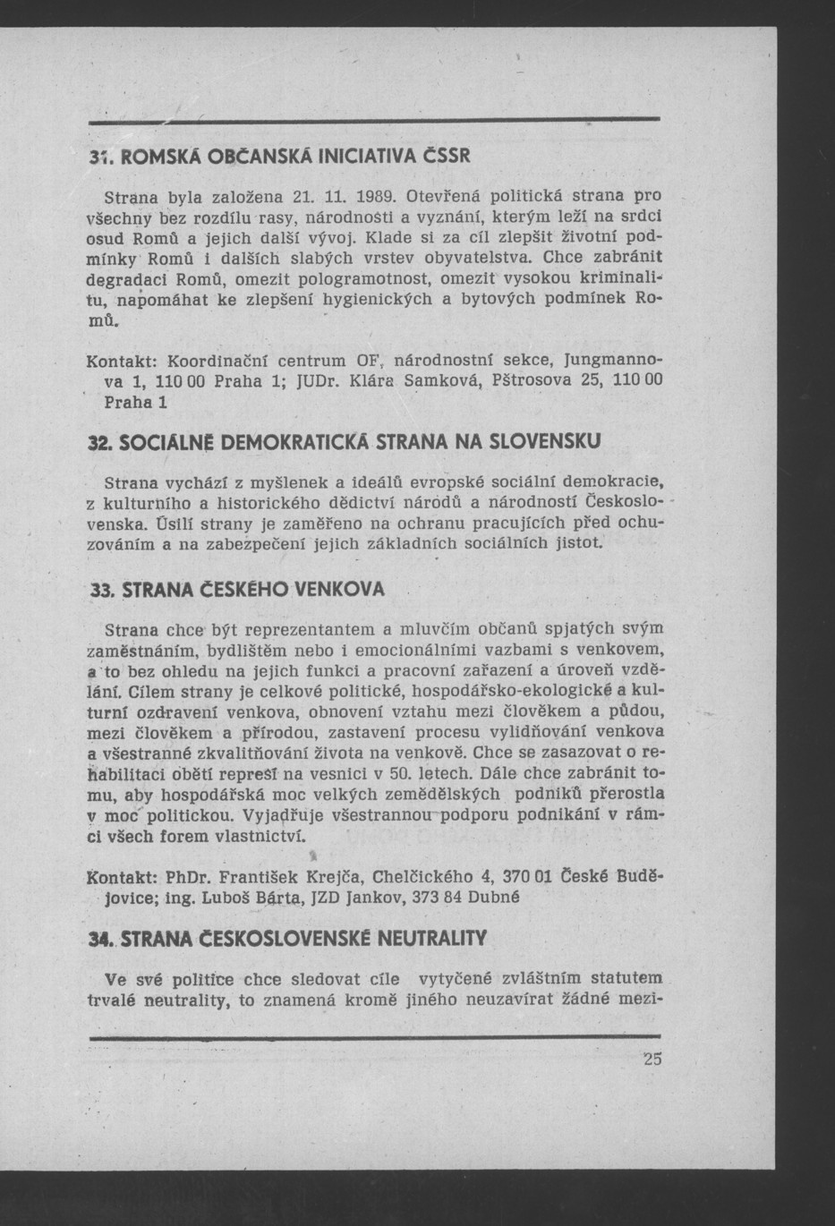 Náhledový obrázek Nově vzniklé politické a zájmové organizace - 8