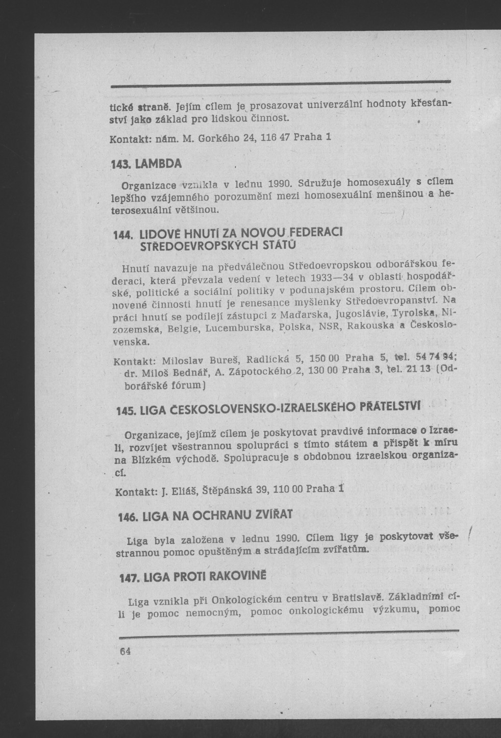 Náhledový obrázek Nově vzniklé politické a zájmové organizace - 66