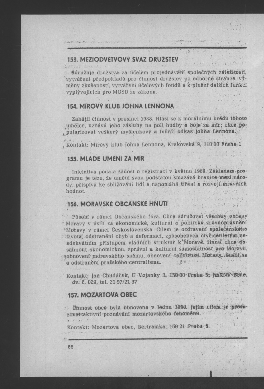 Náhledový obrázek Nově vzniklé politické a zájmové organizace - 68