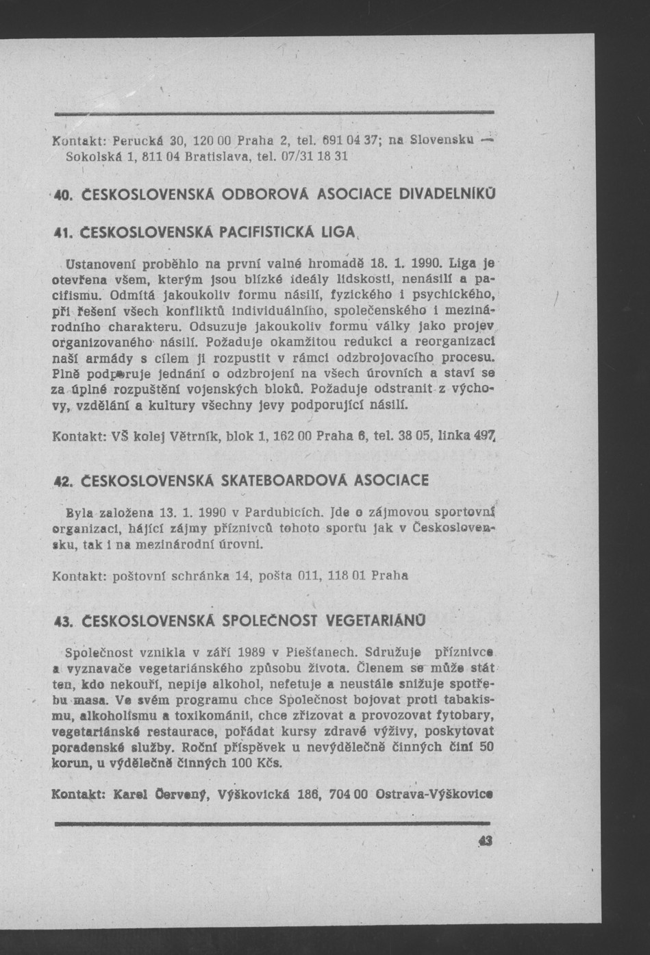 Náhledový obrázek Nově vzniklé politické a zájmové organizace - 45