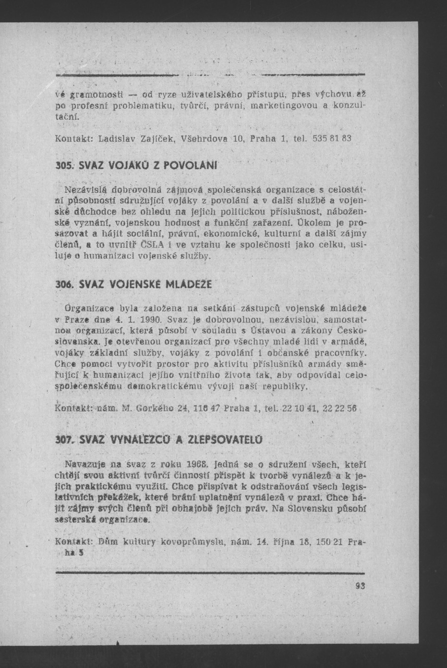 Náhledový obrázek Nově vzniklé politické a zájmové organizace - 99