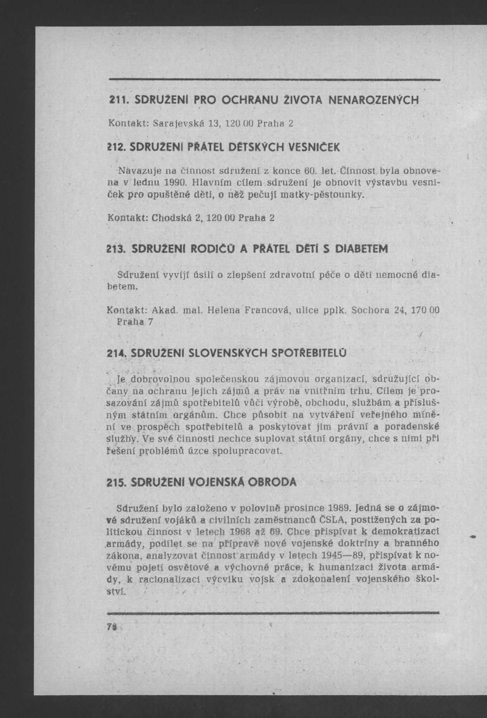 Náhledový obrázek Nově vzniklé politické a zájmové organizace - 78