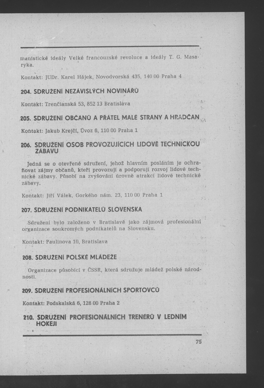 Náhledový obrázek Nově vzniklé politické a zájmové organizace - 77