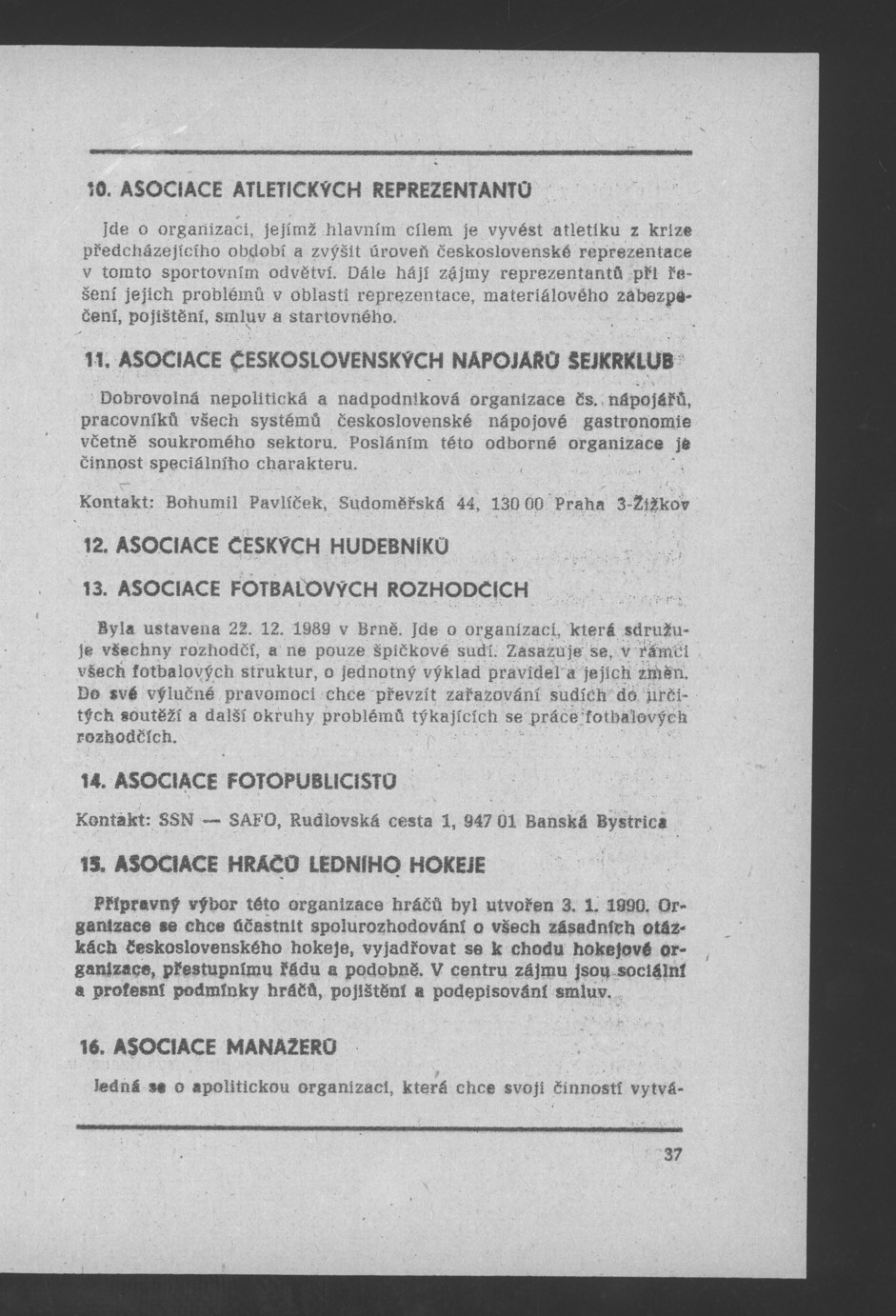 Náhledový obrázek Nově vzniklé politické a zájmové organizace - 39
