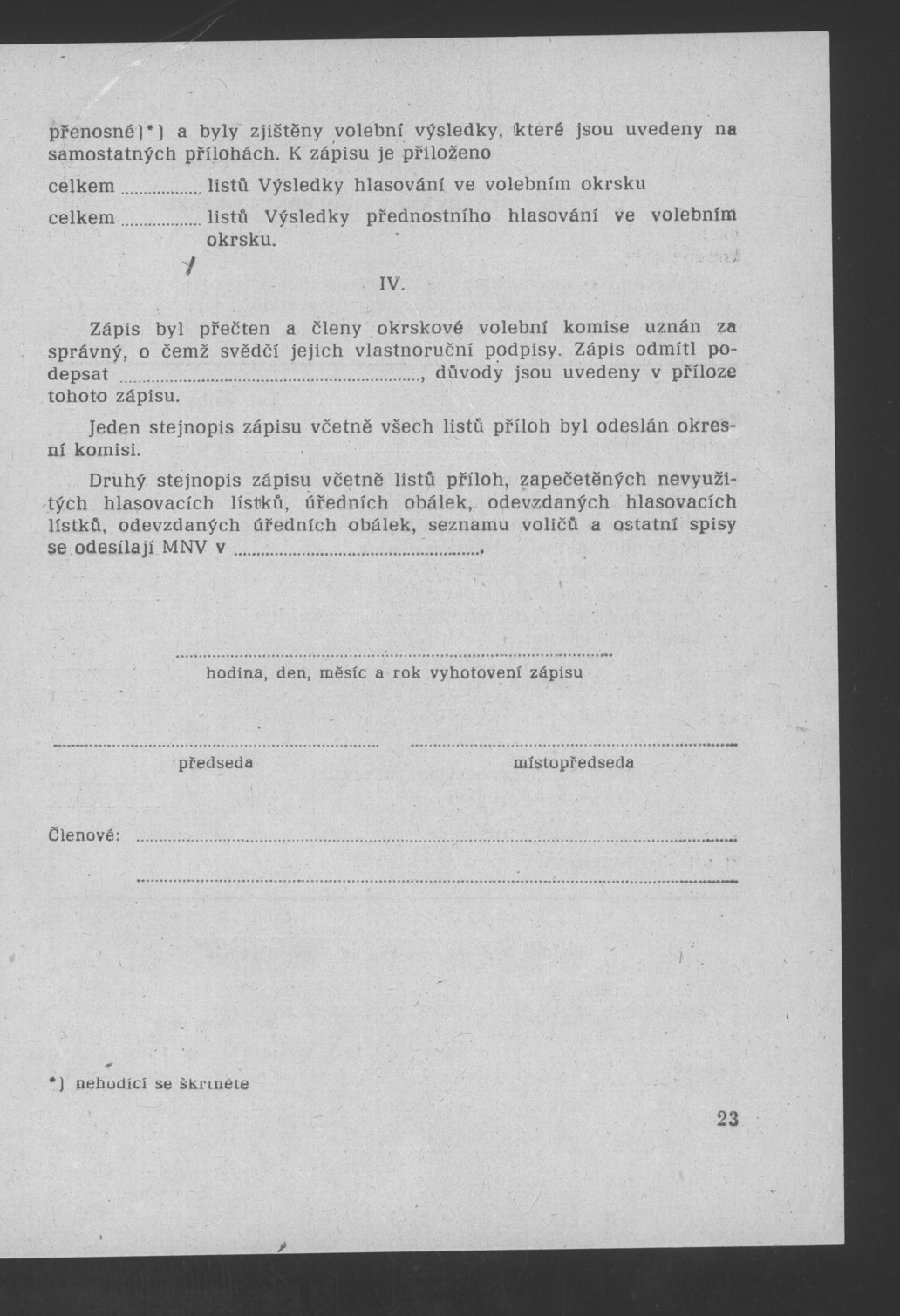 Náhledový obrázek Pokyny k organizaci volebních dnů 8. a 9. června 1990 - 25