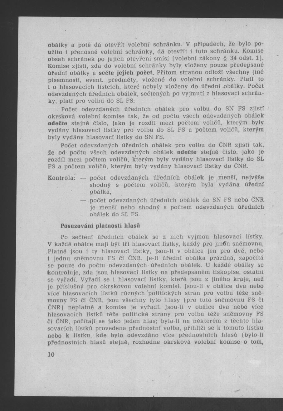 Náhledový obrázek Pokyny k organizaci volebních dnů 8. a 9. června 1990 - 12