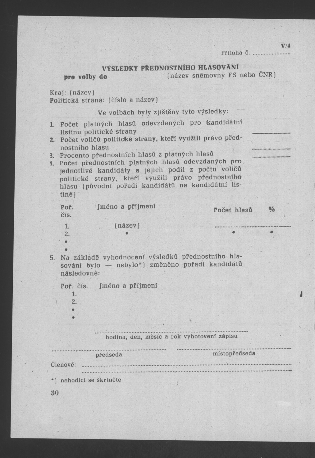 Náhledový obrázek Pokyny k organizaci volebních dnů 8. a 9. června 1990 - 32