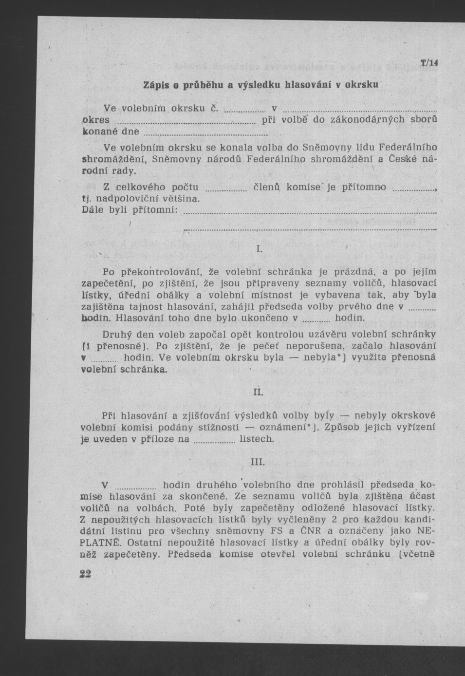 Náhledový obrázek Pokyny k organizaci volebních dnů 8. a 9. června 1990 - 24