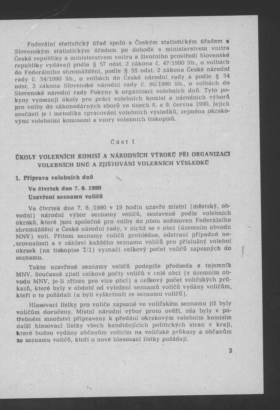 Náhledový obrázek Pokyny k organizaci volebních dnů 8. a 9. června 1990 - 5