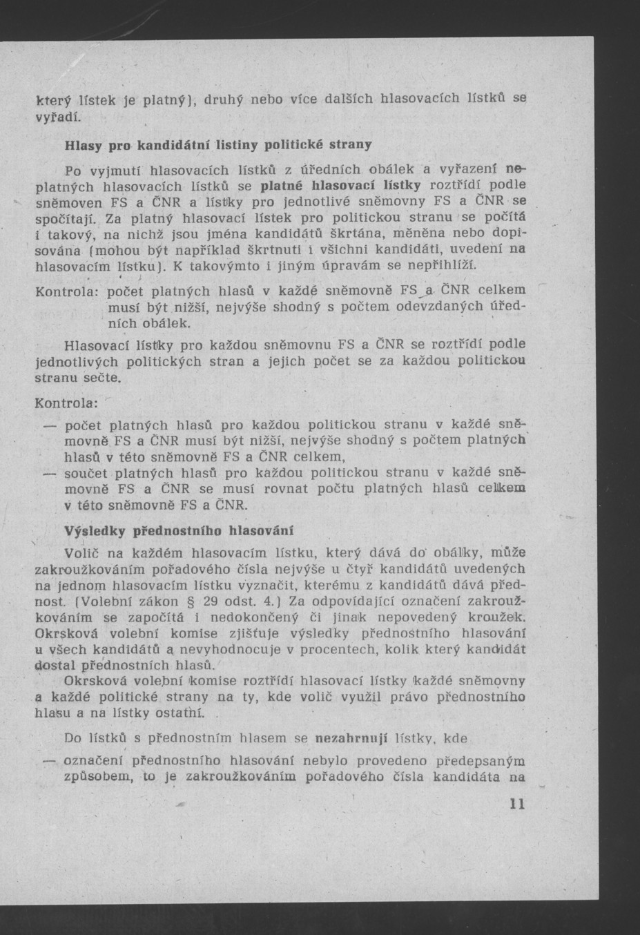 Náhledový obrázek Pokyny k organizaci volebních dnů 8. a 9. června 1990 - 13
