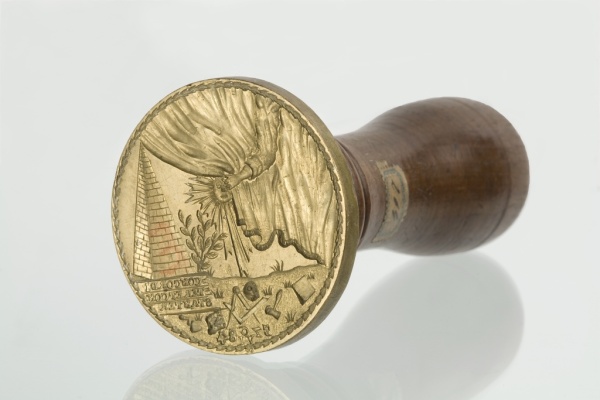 Náhledový obrázek Typář zednářské lóže z roku 1784 - 1