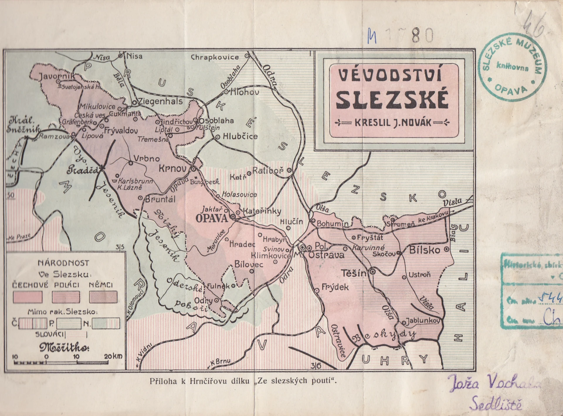 Náhledový obrázek předmětu Mapka "Vévodství slezské"