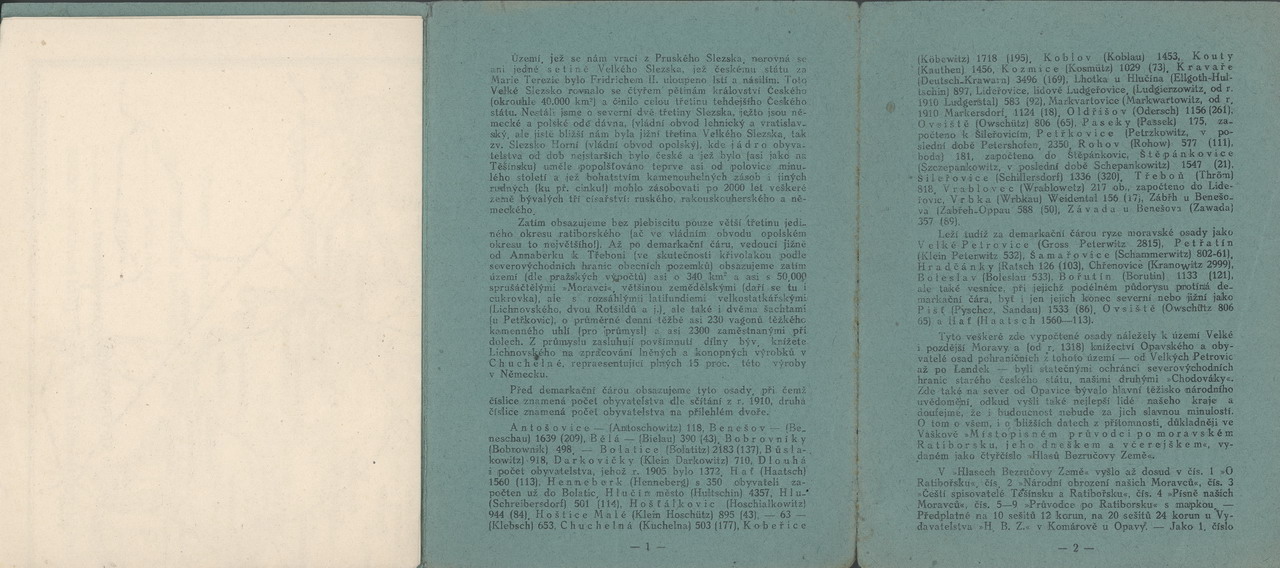 Náhledový obrázek Mapa Hlučínska s brožurou A.E. Vaška - 3