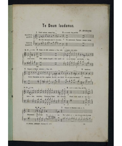 Náhledový obrázek Pavel Křížkovský - Te Deum laudamus - 1