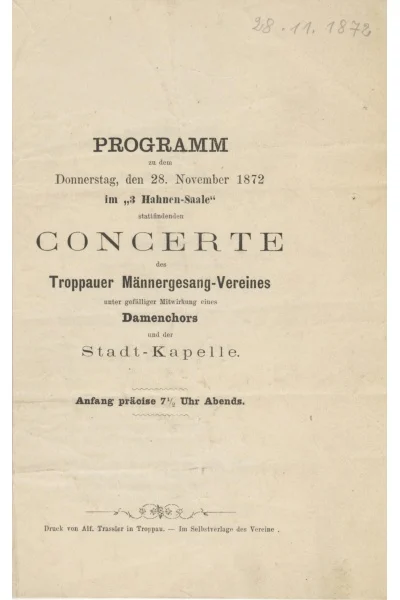Náhledový obrázek předmětu Program koncertu