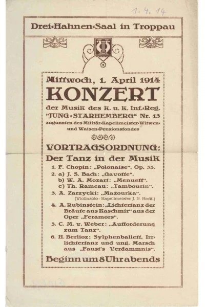 Náhledový obrázek předmětu Program koncertu