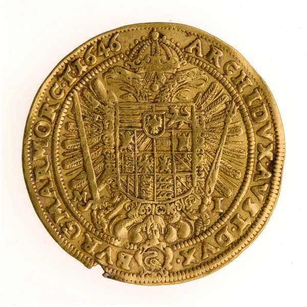 Náhledový obrázek předmětu Dvoudukát Ferdinanda III. (1627 - 1637) avers|Dvoudukát Ferdinanda III. (1627 - 1637) revers