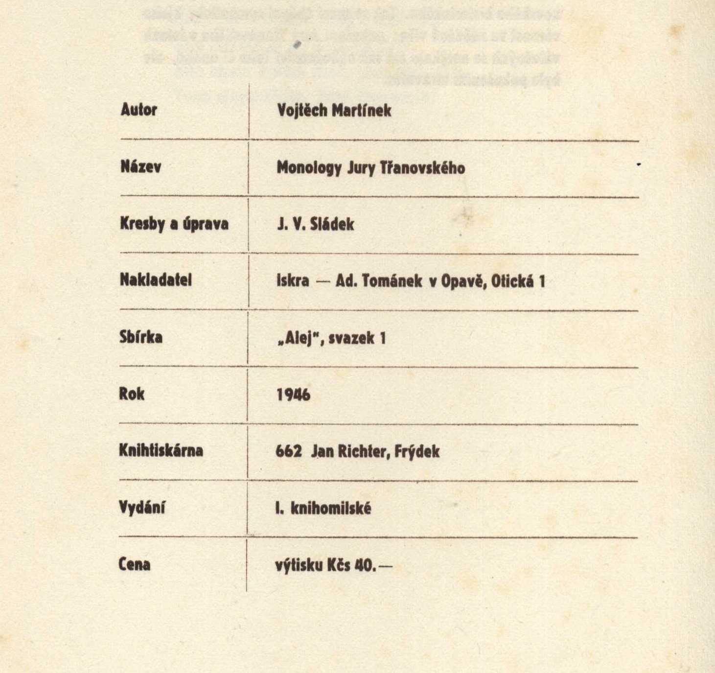 Náhledový obrázek Monology Jury Třanovského - 5
