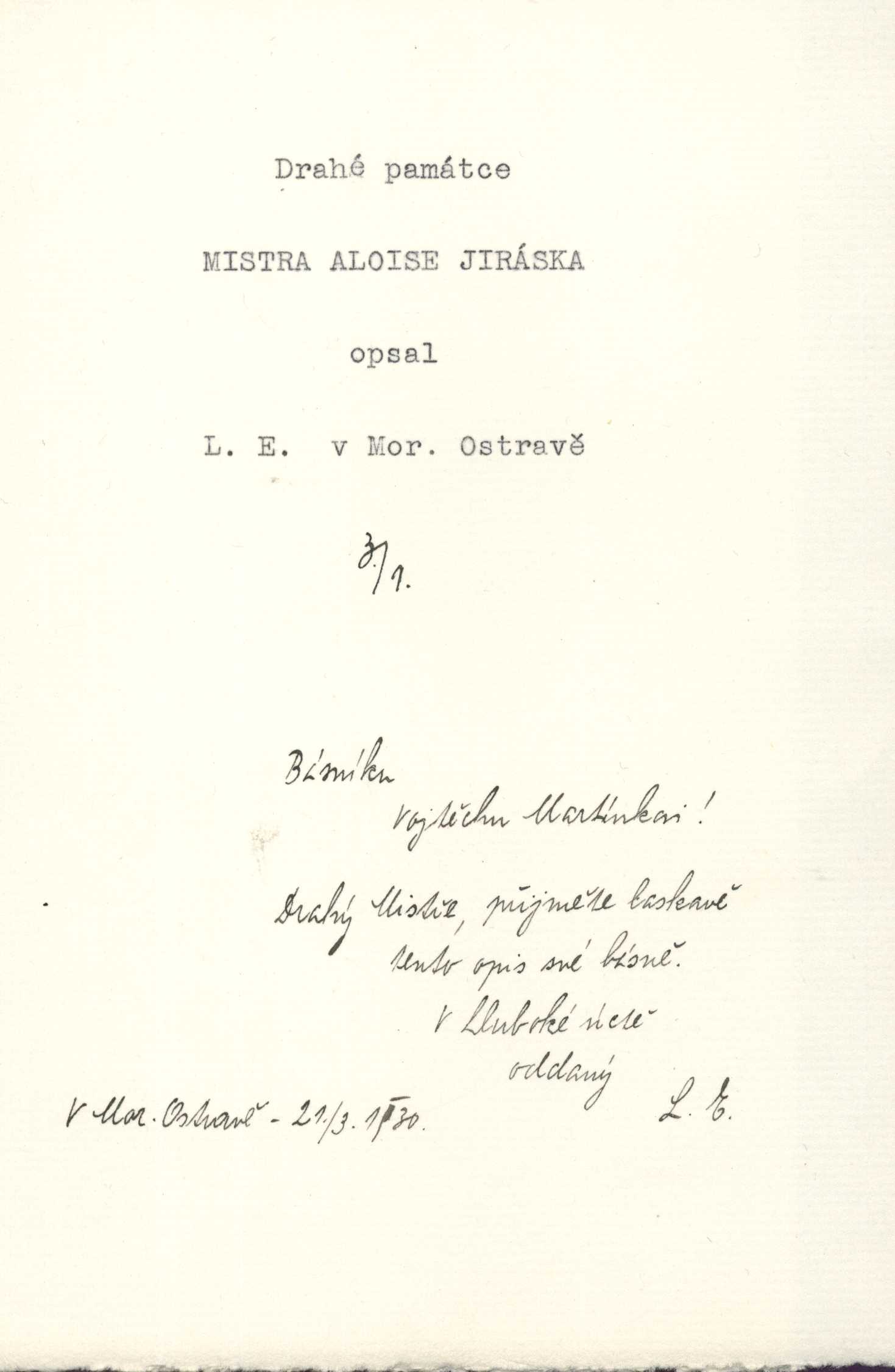 Náhledový obrázek Alois Jirásek - 1