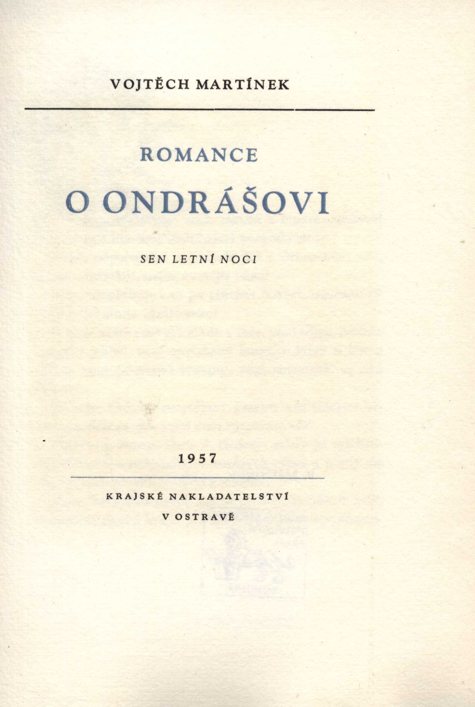 Náhledový obrázek Romance o Ondrášovi - 2