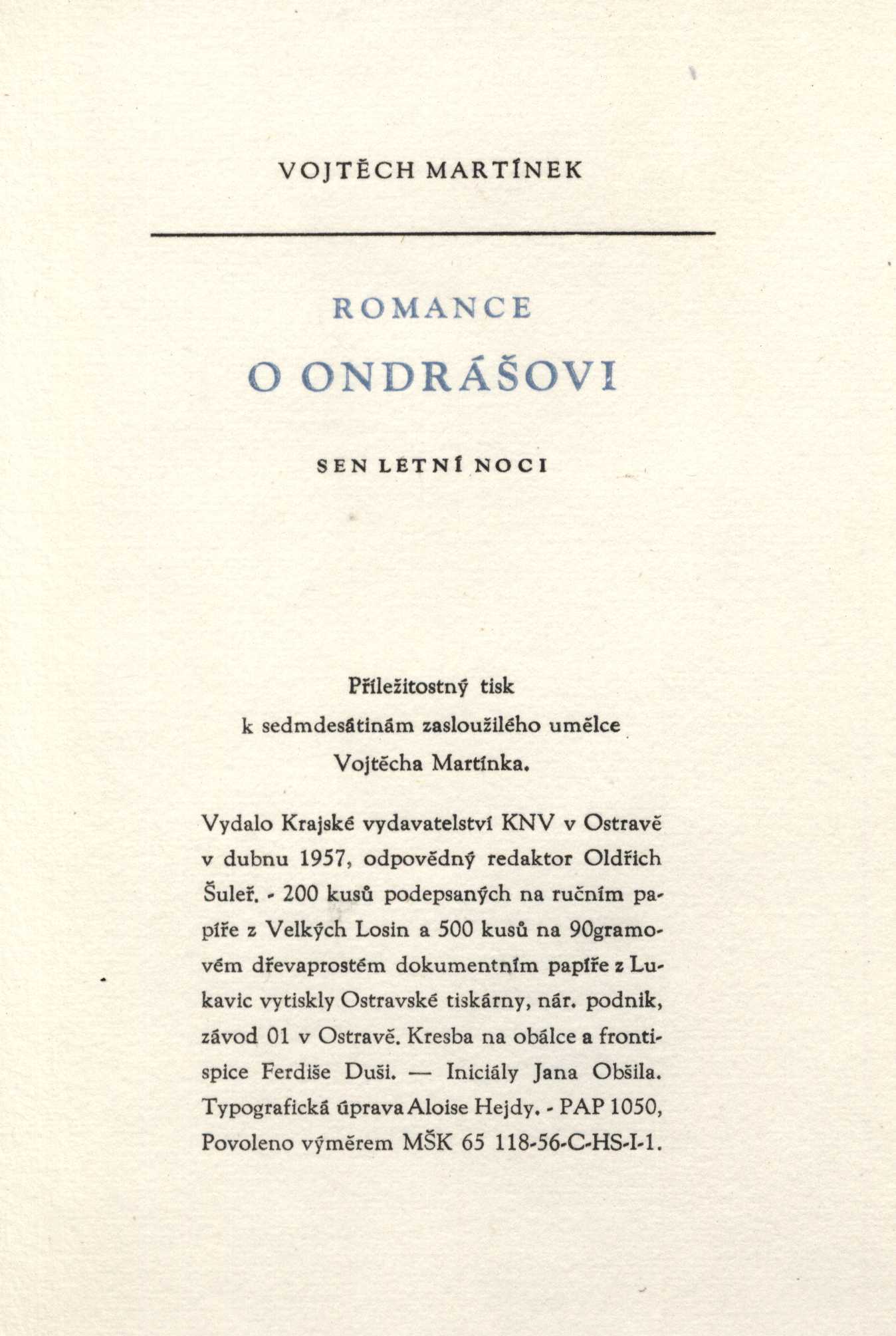 Náhledový obrázek Romance o Ondrášovi - 4