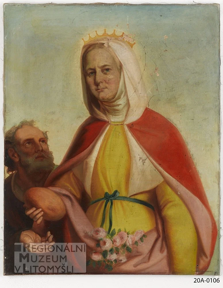 Obrázek Antonie Prokešová - svatá se žebrákem