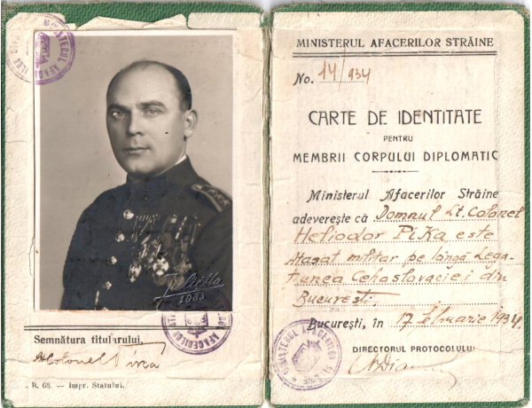 Náhledový obrázek Rumunský identifikační průkaz člena diplomatického sboru - 1