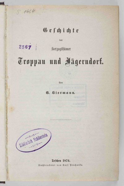 Náhledový obrázek Geschichte der Herzogthümer Troppau und Jägerndorf - 1