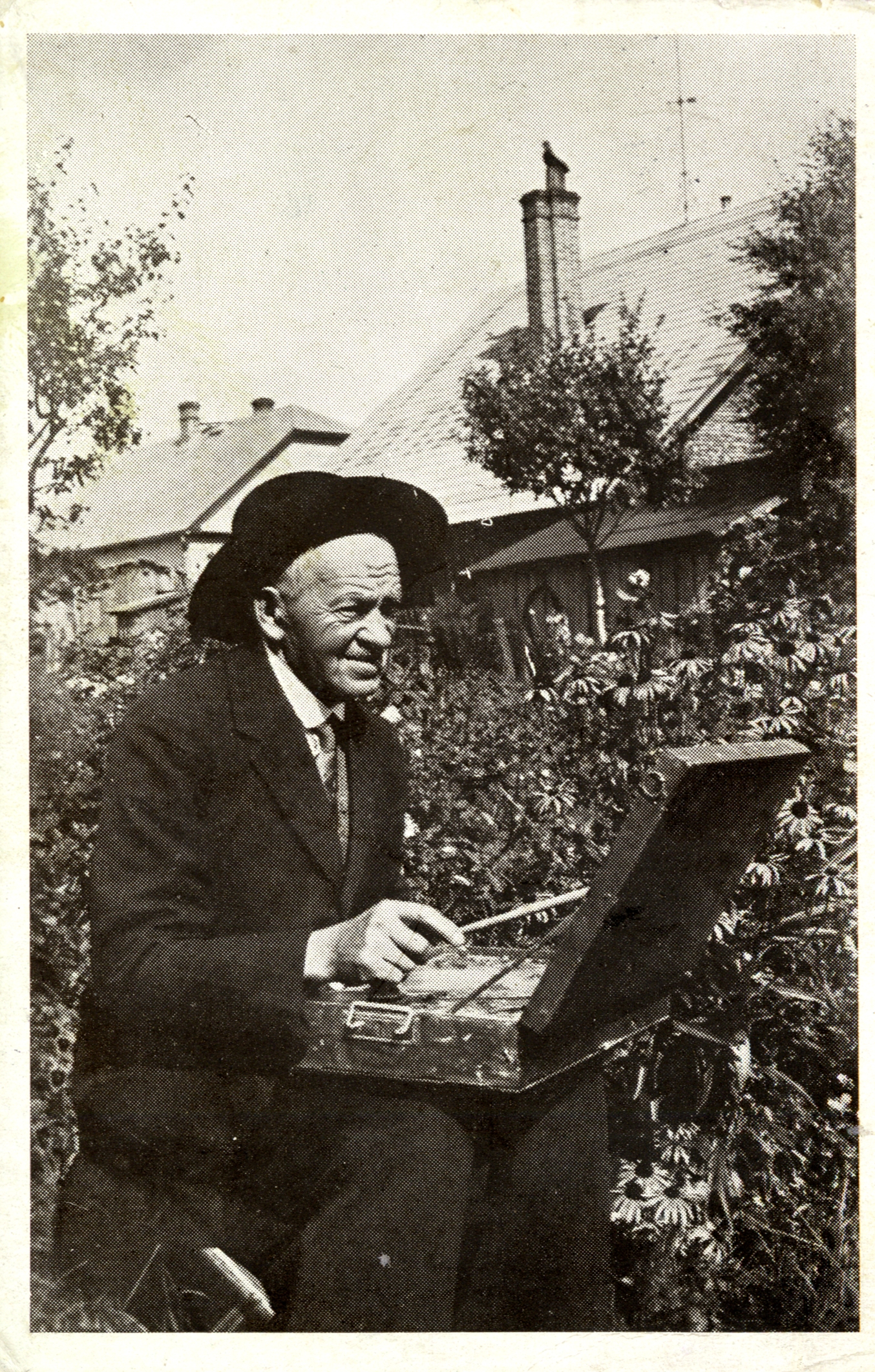 Náhledový obrázek Pohlednice Františka Kavána typografovi Aloisi Chválovi - 2