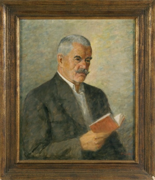 Náhledový obrázek Lasák, Oldřich: Petr Bezruč (portrét, olej na plátně) - 1