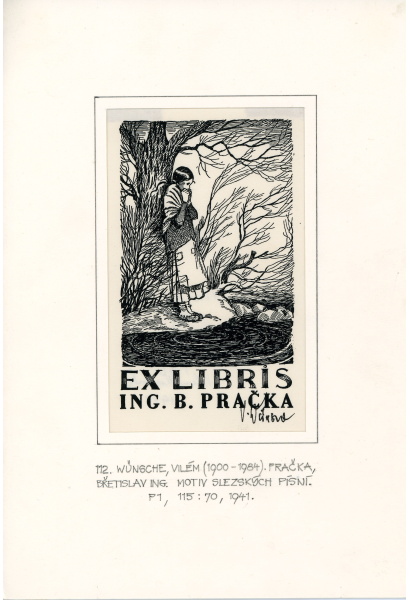 Náhledový obrázek Ex libris pro Břetislava Pračku - 1